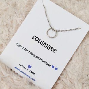 Thank You For Being My Soulmate Circle Necklace